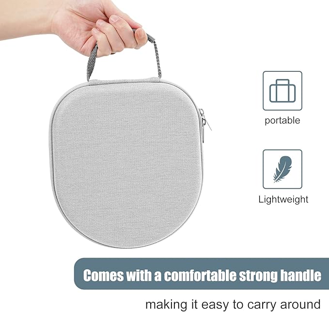 ProCase Hard Case for Sony WH-CH720N/ WH-CH710N/ WH-CH520/ WH-CH510/ WH-1000XM5/ WH-1000XM4/ WHXB910N/ Bose 700 Noise Cancelling Wireless Headphones, Travel Carrying Bag with 2 Dust Covers -Grey