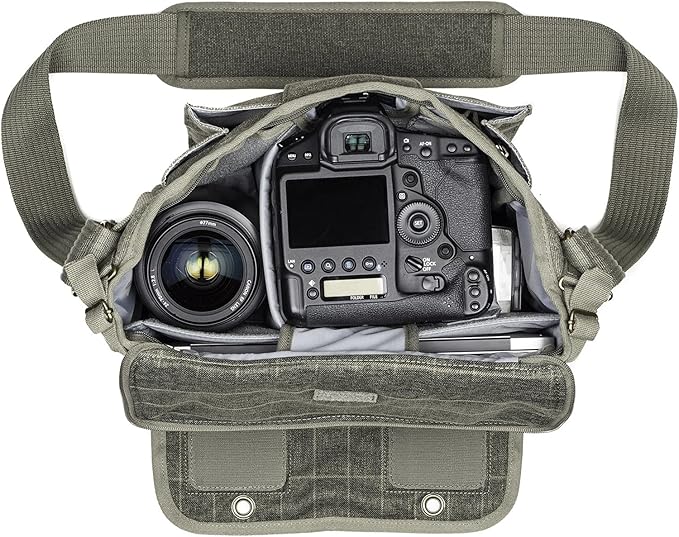 Think Tank Retrospective 20 V2.0 Canvas Shoulder Bag for Mirrorless or Standard DSLR Cameras and Photo Accessories - Pinestone - X-Large