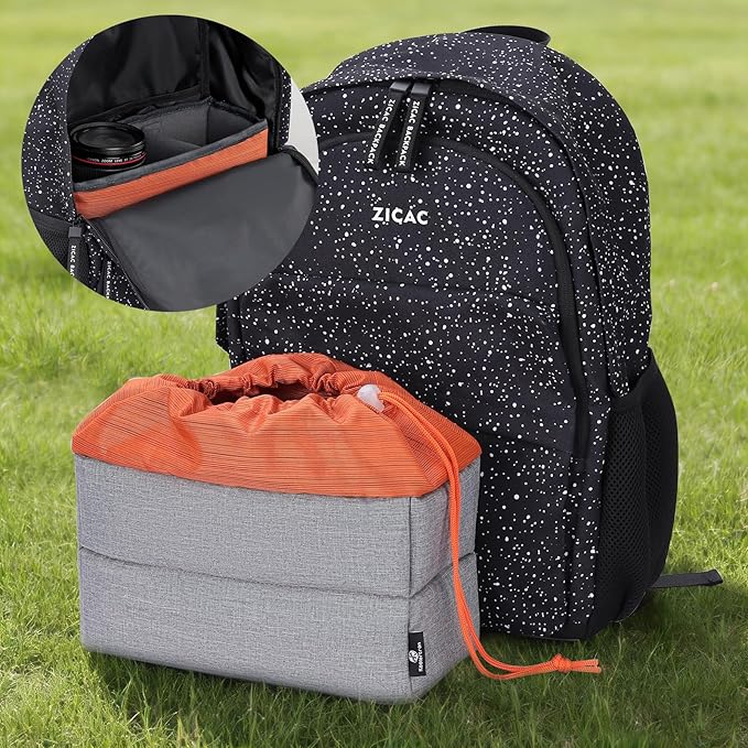 Koolertron Waterproof DSLR Camera Bag with Removable Insert, Adjustable Compartments, Fits in Camera Bags - Protective Case for DSLR/SLR Cameras & Accessories
