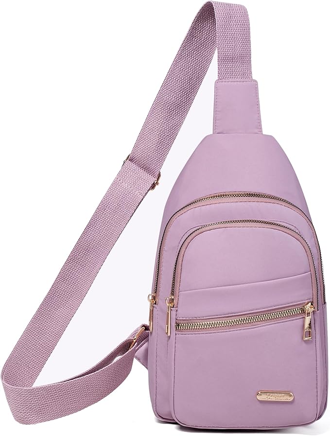 Banelu Crossbody Sling Backpack Sling Bag for Women, Small Cross Body Bag Crossbody Purse for Hiking Traveling Outdoors