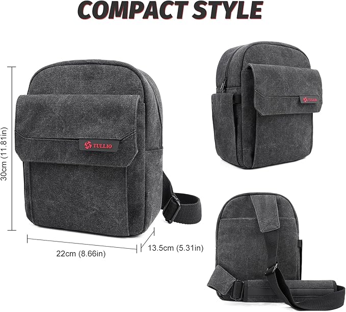 TULLIO Camera Bag Crossboy Printing Camera Sling Chest Bag Backpack for DSLR SLR Mirrorless Camera Waterproof for Photographer Compatible with Nikon Sony