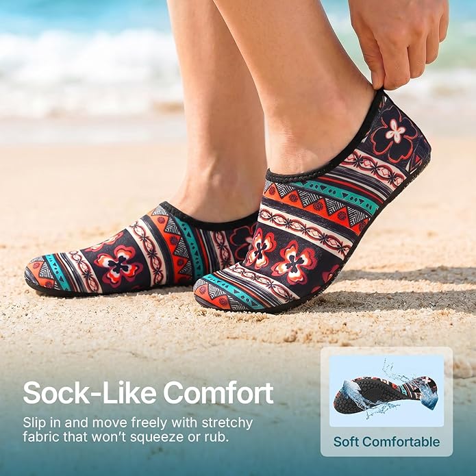 Water Shoes for Women Men Quick-Dry Aqua Socks Swim Beach Outfits Barefoot Yoga Exercise Wear Sport Accessories Pool Camping Must Haves River Hiking Adult Youth Size
