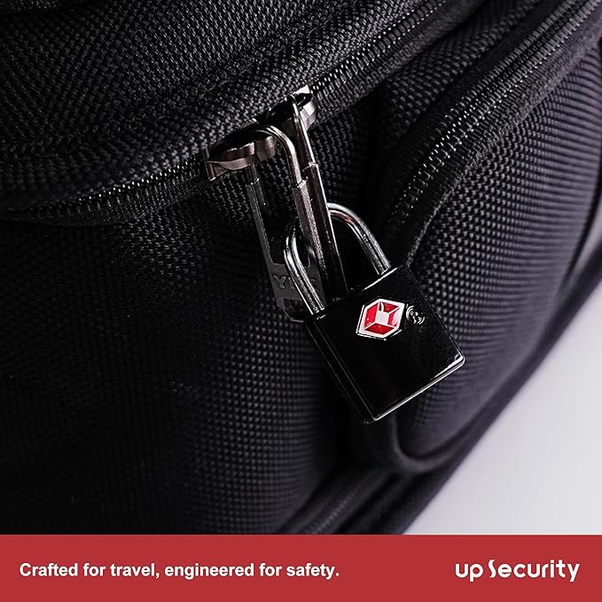 TSA Locks for Luggage with Keys, Luggage Locks TSA Approved 4 Pack, International Travel Essentials, Small Padlock with Key, Mini Padlock for Suitcase, Backpack, Bag, Zipper, Case, Box