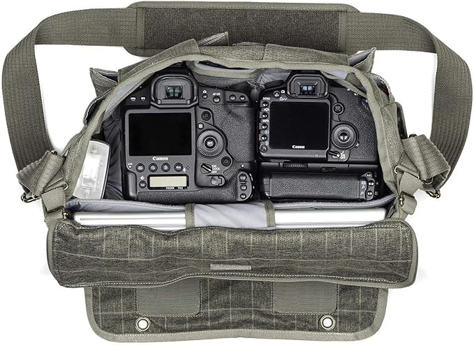 Think Tank Retrospective 30 V2.0 Canvas Shoulder Bag for Mirrorless or Standard DSLR Cameras and Photo Accessories - Pinestone - XX-Large