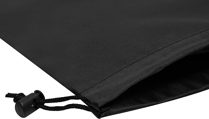 PALTERWEAR Drawstring Pouch with Toggle (9 x 12 Inch, 12 Pack, Black) Nylon Cinch Bag for Travel, Gym, Packing and Storage