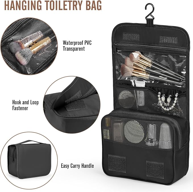 Veken 10 Set Packing Cubes for Travel Essentials,Anti-Wrinkle Buckled Suitcase Organizer for Shoe & Toiletry Bag,Carry On Luggage Bag for Airplane & College Dorm Room Accessories,Women Men Gifts