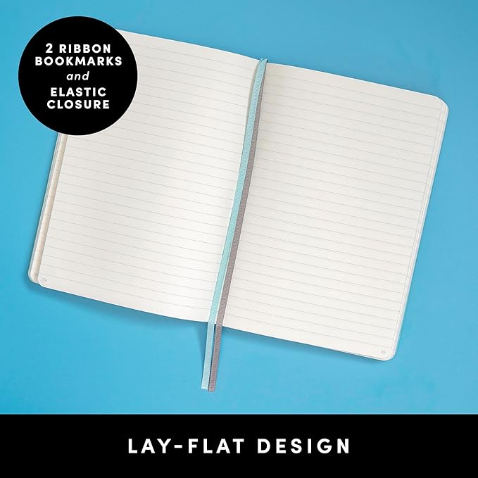 PAPERAGE Lined Journal Notebook, Hardcover Journal for Women & Men, 252 Pages, (5.6 in x 8 in), College Ruled Journaling Notebook for Work, School Supplies & Note Taking, (Mint)