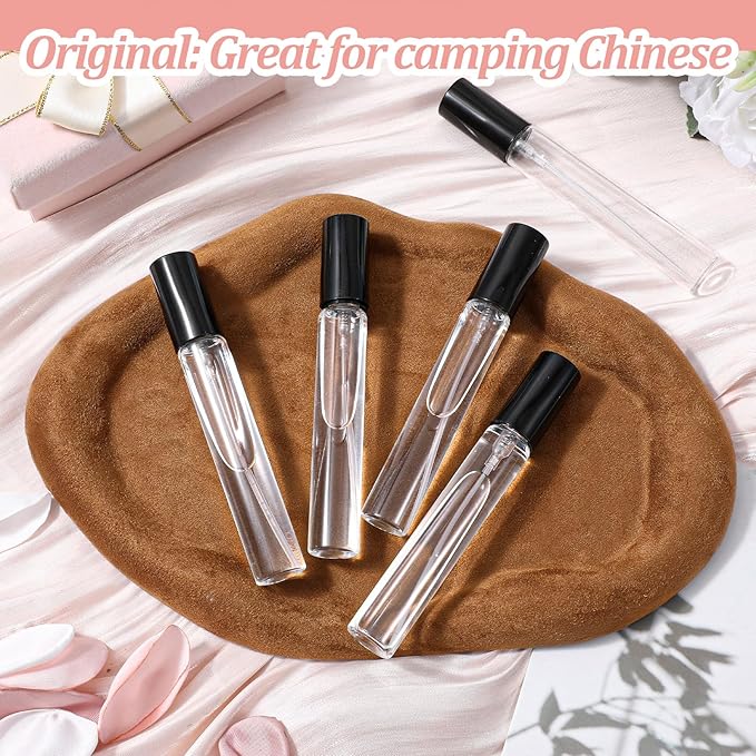 30 PCS Glass Refillable Perfume Bottles, 15ml Mini Glass Spray Bottles Perfume Travel Bottle Pocket Spray Atomizer Empty Fragrance Atomizer Travel Size Perfumes Refill Bottles-Black