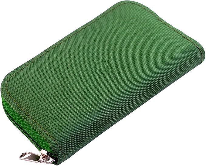 2PACK Memory Card Case - Carrying Case Suitable for Micro SD, Mini SD and 4X CF, Card Holder Bag Wallet for Media Storage Organization (Blue+Green)
