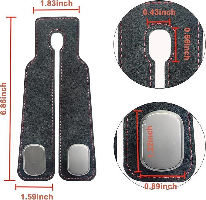 Amelity Universal Car Headrest Hooks, Women’s Car Interior Accessories for Purses Handbags Grocery & Backpacks, Black 4 Pack
