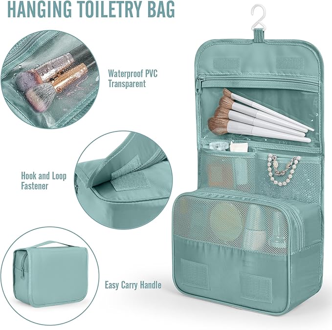 Veken 10 Set Packing Cubes for Travel Essentials,Anti-Wrinkle Buckled Suitcase Organizer for Shoe & Toiletry Bag,Carry On Luggage Bag for Airplane & College Dorm Room Accessories,Women Men Gifts