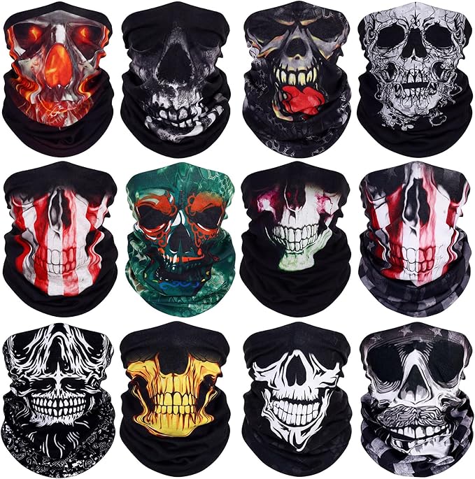 Tarpop 12/30 Pcs Neck Gaiters Scarf Elastic Wrap Headband Sweat Absorbing Bandana for Women Men Sports Yoga Running