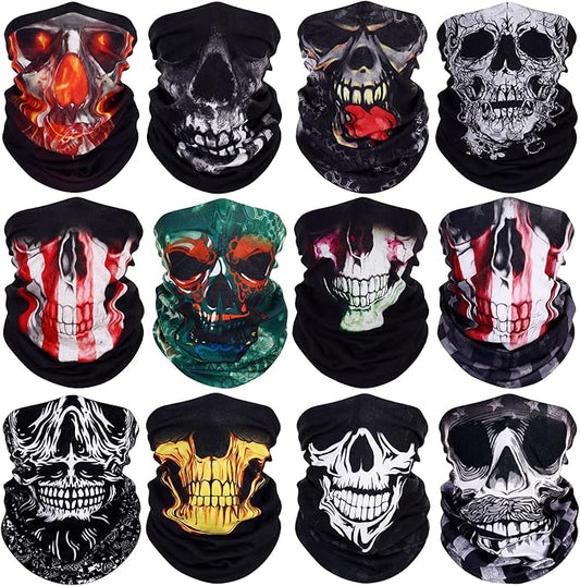 Tarpop 12/30 Pcs Neck Gaiters Scarf Elastic Wrap Headband Sweat Absorbing Bandana for Women Men Sports Yoga Running