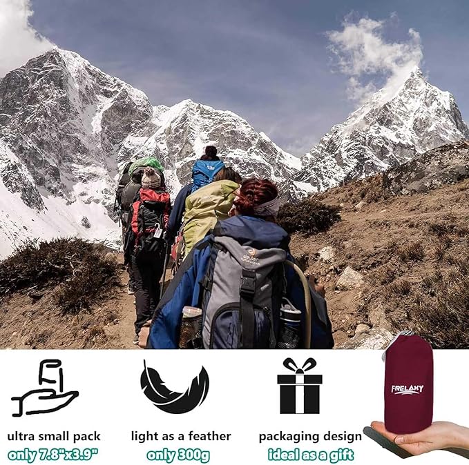 Frelaxy Sleeping Bag Liner, XL Travel Sheet & Camping Sheet for Backpacking, Hotel, Hostels & Traveling, Comfy & Easy Care, 4 Seasons Warm Cold Weather