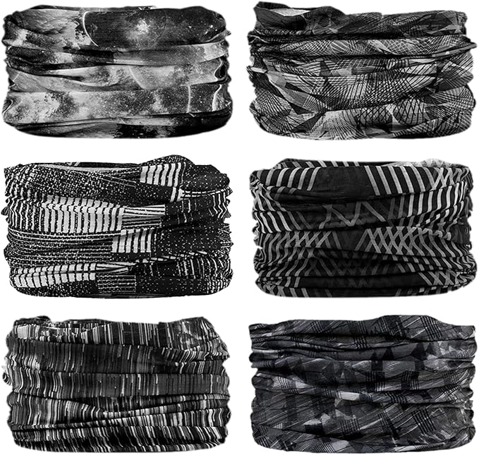 Neck Gaiter for Men Women Headwear Bandana Head Wrap Face Scarf Mask Cover Warmer Balaclava-Seamless & Versatile
