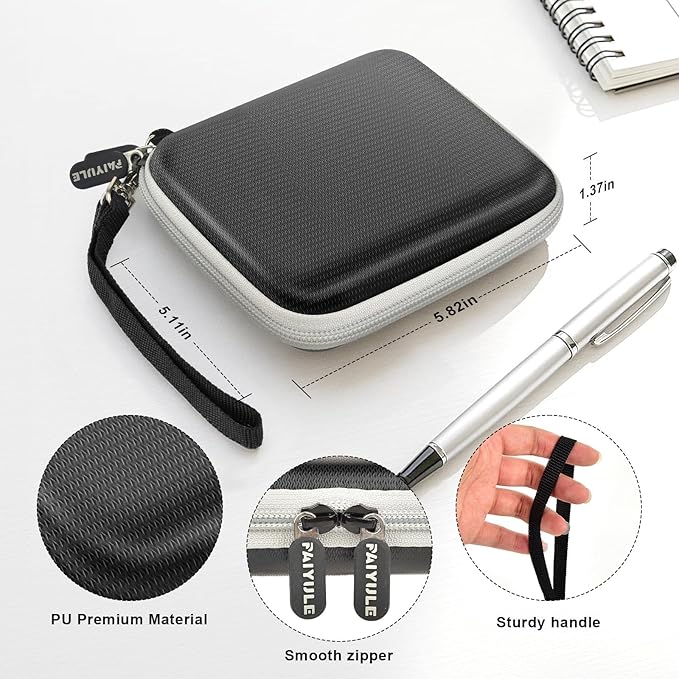 PAIYULE Case Compatible with SanDisk Extreme new and Old Model/Extreme PRO Portable SSD 500GB 1TB 2TB 4TB 8TB, Hard Travel Storage Case Holds 2 SSDs, 12 SD Card Slots, Cable Organizer, Grey