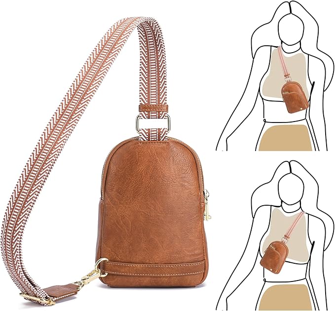 INICAT RFID Blocking Sling Bag, Anti Theft Crossbody Bag for Women Compact Travel Purses Leather