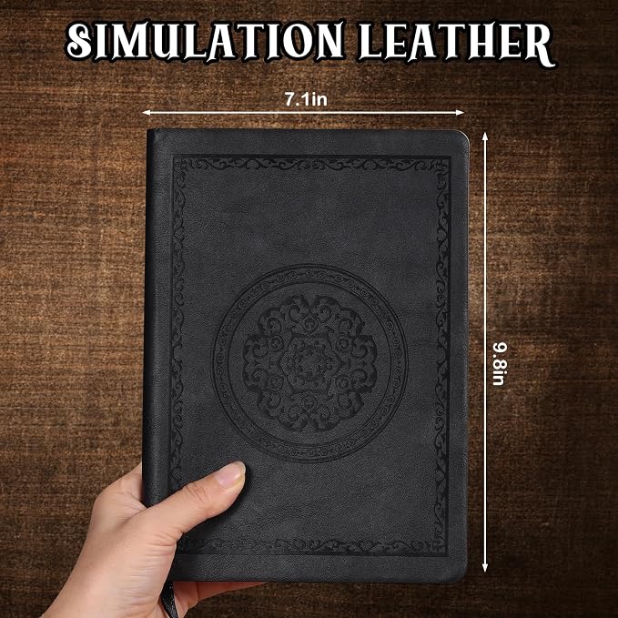 Fetinar 2026 Leather Vintage Journal Notebook,300 Pages,Leather Softcover Lined Journal Notebooks for Women Men,Notebook Journals for Writing Travel,Business,Office,7.1'' X 9.8''