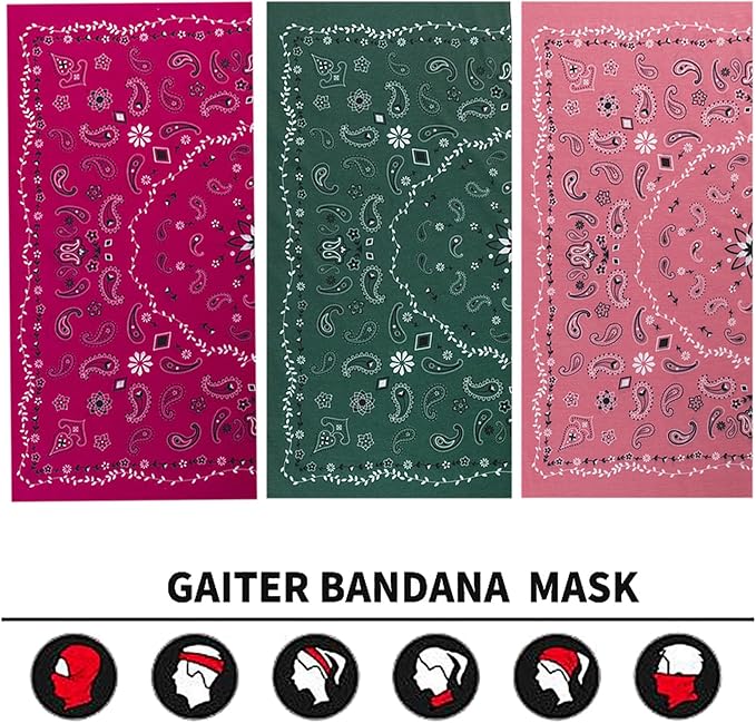 Neck Gaiter Face Cover Bandana Mask Scarf, Breathable Sun& Dust-proof for Cycling Running Fishing Hiking