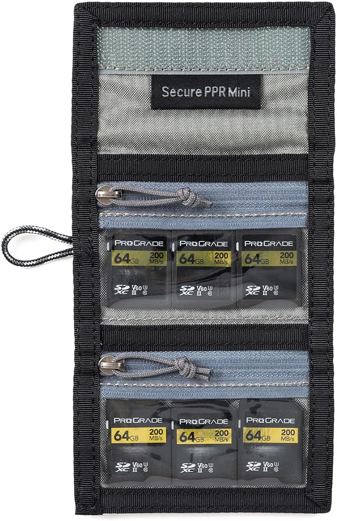 Think Tank Secure Pixel Pocket Rocket Mini Folding Wallet for 4 CFast or 4 CF Express Type B Memory Cards (Black Slate)