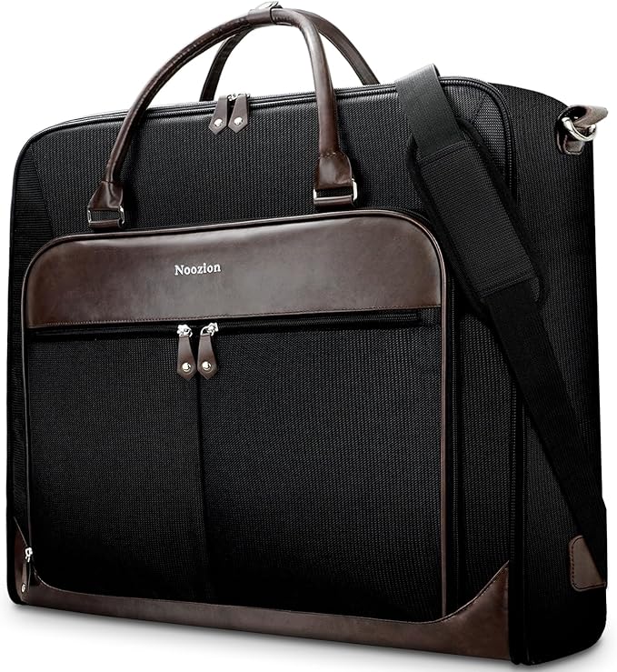 Noozion Garment Bag for Travel, Large Carry On Suit Bag for Business Up to 4 Suits, Wrinkle Free Garment Bag for Hanging Clothes with Shoulder Strap, Laptop Compartment, and Wet-Dry Pocket