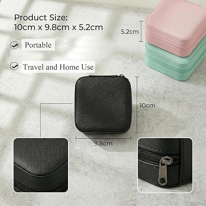 Portable Sewing Kit for Adults, Travel Sewing Supplies with Needles, Thread, Scissors, Zipper Repair Kit, Mini Emergency Sewing Set for Home, Office, Beginner & on-the-Go Repairs (Black)