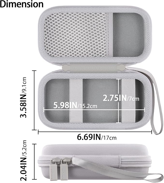 co2CREA for Anker Prime 3-in-1 Wireless Charging Station, Hard Travel Case Compatible with Anker 25W Certified Palm-Sized Foldable Charger, Case Only (White Case)