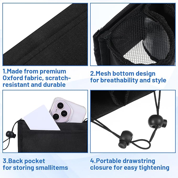 Luggage Travel Cup Holder, Free Hand Drink Caddy Hold Two Coffee Mugs, Fits Roll on Most Suitcase Handles, Gifts for Flight Attendants &Frequent Travelers Accessories