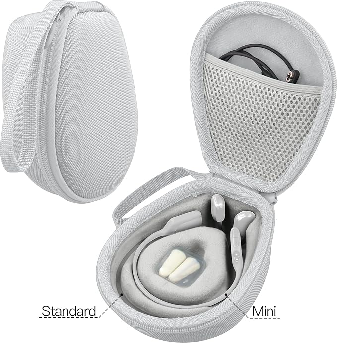 co2CREA Hard Case for SHOKZ New OpenRun Pro 2/1/Mini, OpenRun Standard/Mini, OpenMove, OpenSwim Pro, OpenSwim, Compatible with All SHOKZ Open-Ear Bone Conduction Sport Headphones, White Case