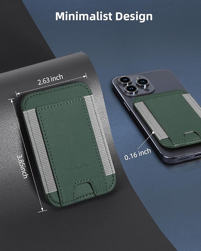 HiWe for MagSafe Wallet: 7-Card Holder, RFID Blocking, Strong Magnet for iPhone 12-17 Series, Slim, 1 Slot