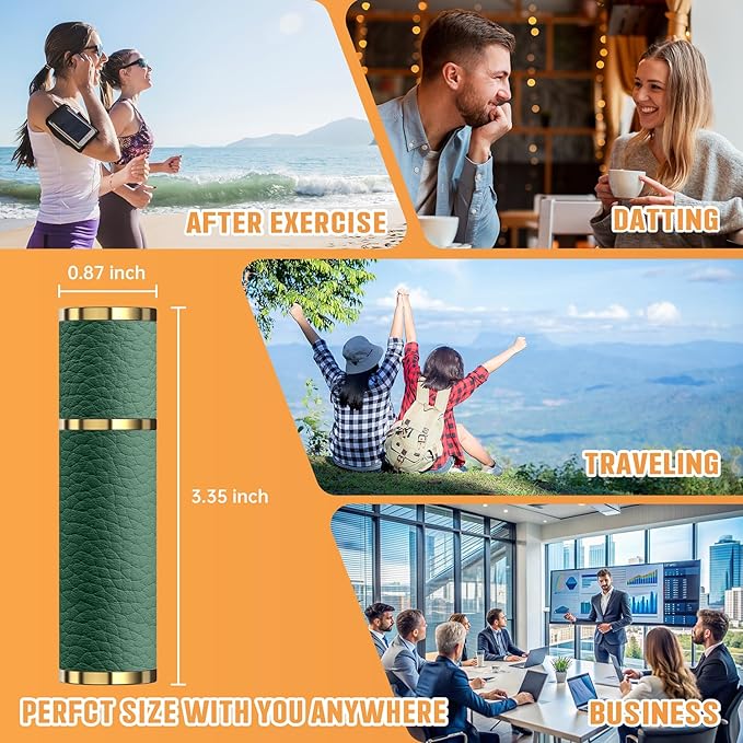 Travel Perfume Bottle Refillable, 5ml Perfume Atomizer, Portable Size Cologne Sprayer, Mini Empty Fragrance Spray Bottle (Green)