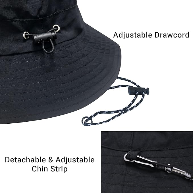 PFFY Packable Sun Bucket Hat for Men Women Outdoor UV Protection Sun Hats Waterproof Lightweight Hiking Outdoor Cap