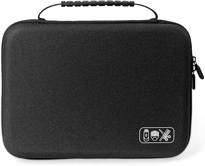 Hard Travel Case for Hair Clippers, Hair Cutting Barber Supplies Holder, Trimmer Organizer Storage Bag for Hatteker/Oneisal/Wahl 5Star/Andis Men Razor Guard Grooming Kits