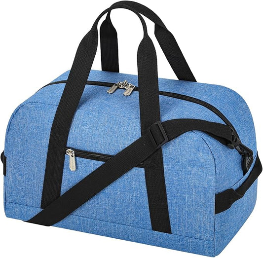 Apenze Small Gym Bag 14 inch lightweight Carry On Mini Duffel Bag for Travel Sport - Denim Blue