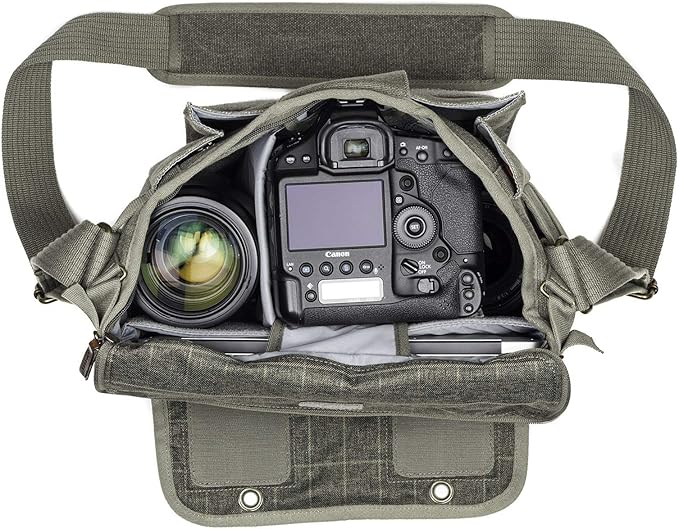 Think Tank Retrospective 10 V2.0 Canvas Shoulder Bag for Mirrorless or Standard DSLR Cameras and Photo Accessories - Pinestone - Large