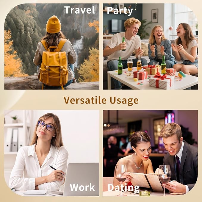 JEPELUS 6 PCS Portable Refillable Travel Perfume Atomizer, 8ml Cologne Travel Spray Bottle Empty, Mini Refill Perfume Sprayer Dispenser for Women Men, Unique Bottom-Filling Leak-Proof Scent Pump Case