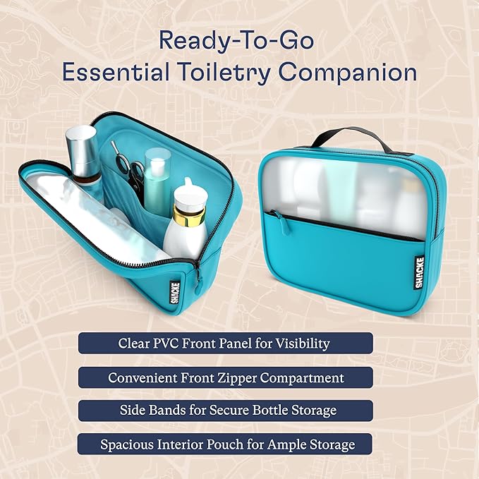 Shacke 8 Set Packing Cubes for Travel – Complete Luggage Organizer Set with Laundry, Shoe, Toiletry & Accessories Bag, Suitcase Travel Organizer (Aqua Teal)