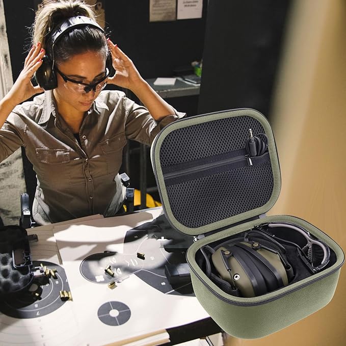 Storage Case Compatible with Walkers Razor Slim/Howard Leight Honeywell Impact Sport Electronic Ear Protection Muffs