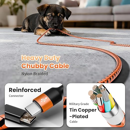 Travel Essentials, 4 in 1 Multi Charging Cable 3 USB C Chargers for iPhone 17, Multi Charger Cord with 3 Type C/IP, Compatible for iPhone 17 to 11, Android, Galaxy, iPad, Data Sync, 5 FT