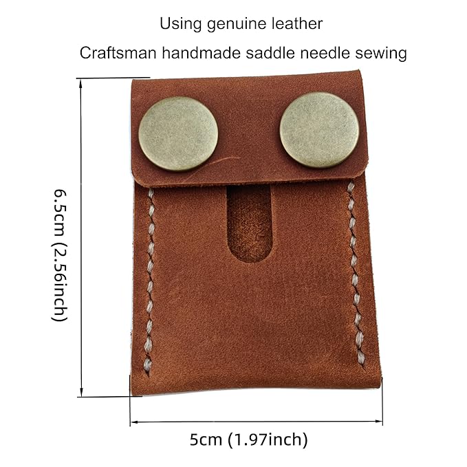 Handmade Leather Safety Razor Cover, Double Edge Head Case, Travel Protection Accessory (Brown)