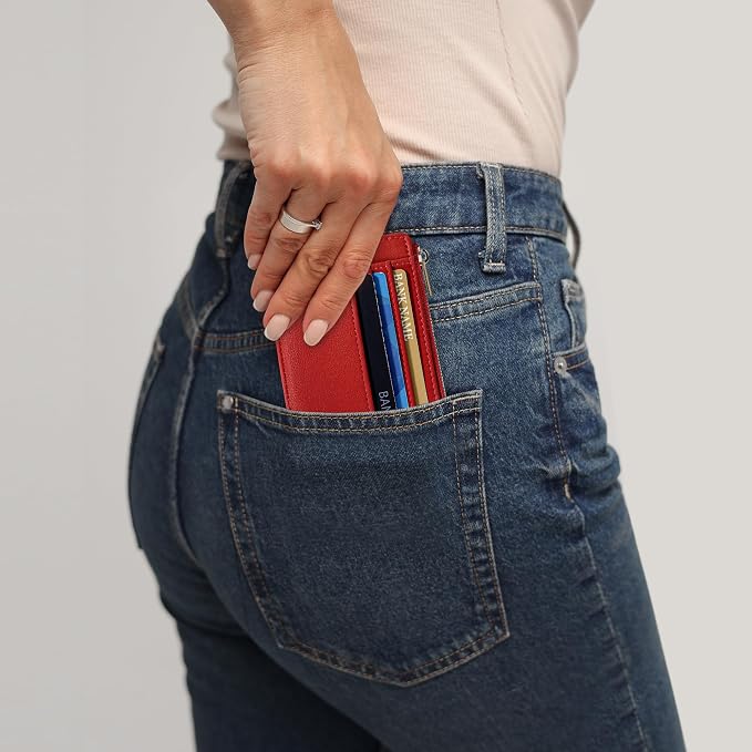 Sodsay Card Case Slim Front Pocket Wallet for Women Credit Card Holder with Keychain | Slim, Credit Card Holder, Front Pocket, with Keychain | Slim
