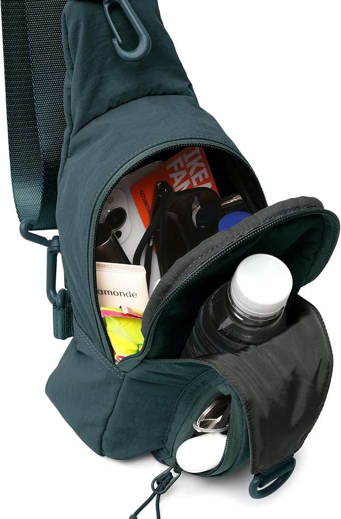ODODOS Sling Bag with Adjustable Straps Crossbody Chest Bag Lightweight Backpack for Casual Traveling Hiking