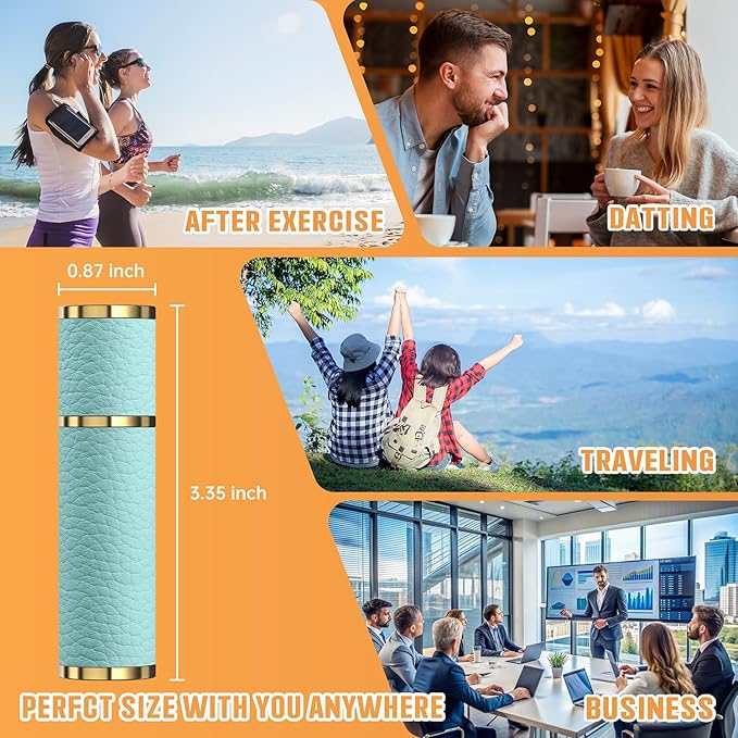 Travel Perfume Bottle Refillable, 5ml Perfume Atomizer, Portable Size Cologne Sprayer, Mini Empty Fragrance Spray Bottle (Blue)