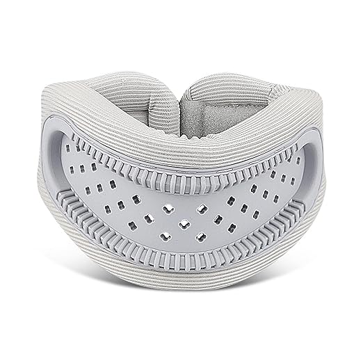 Neck Brace for Neck Pain and Support, Neck Support for Pain Breathable Cervicorrect Brace Adjustable Soft Silicone Foam, Cervical Collar for Sleeping, Relieving Spinal Pressure (Grey)