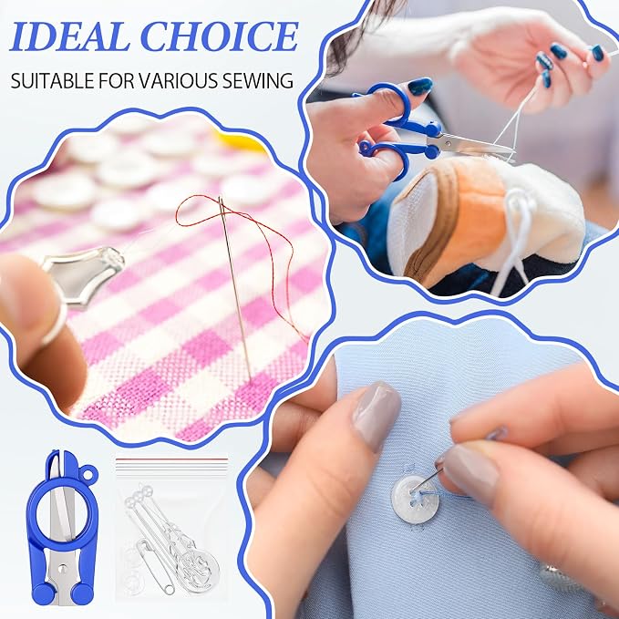 Knitgrip 15 Boxes Mini Sewing Kit Travel Small Emergency Sewing Kit Quick Fix Pre Threaded Needle Basic Portable Repair Tool for Beginner Traveler Home Hotel