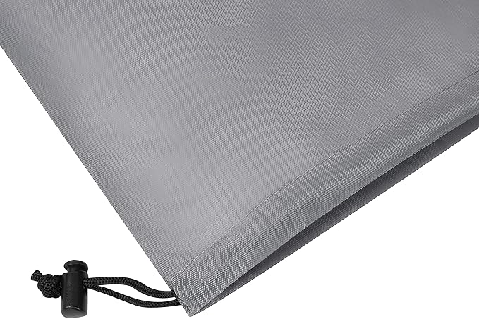 PALTERWEAR Drawstring Pouch with Toggle (8 x 11 Inch, 12 Pack, Grey) Nylon Cinch Bag for Travel, Gym, Camping and Storage