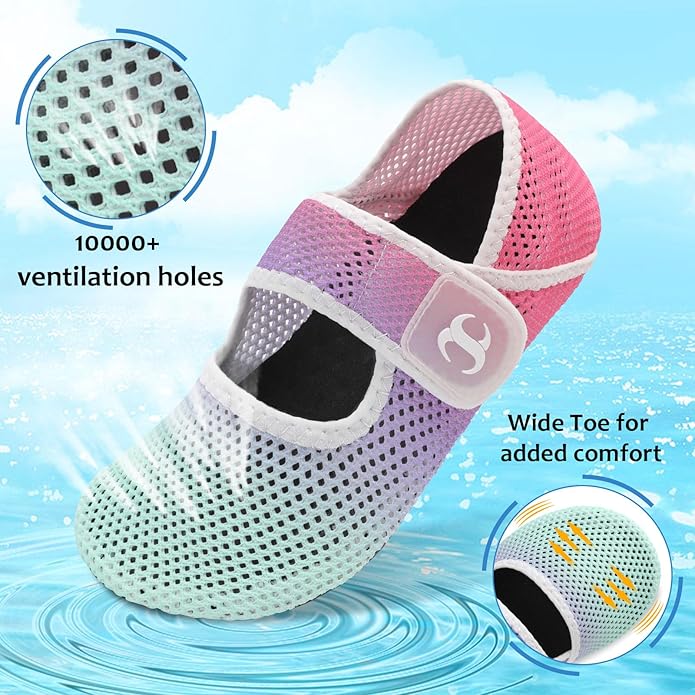 Water Shoes for Women Men Barefoot Beach Swim Aqua Socks Summer Wide Slides Sandals Quick Dry Pool River Sea Sock Shoes