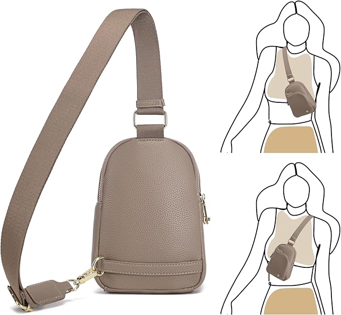 INICAT RFID Blocking Sling Bag, Anti Theft Crossbody Bag for Women Compact Travel Purses Leather