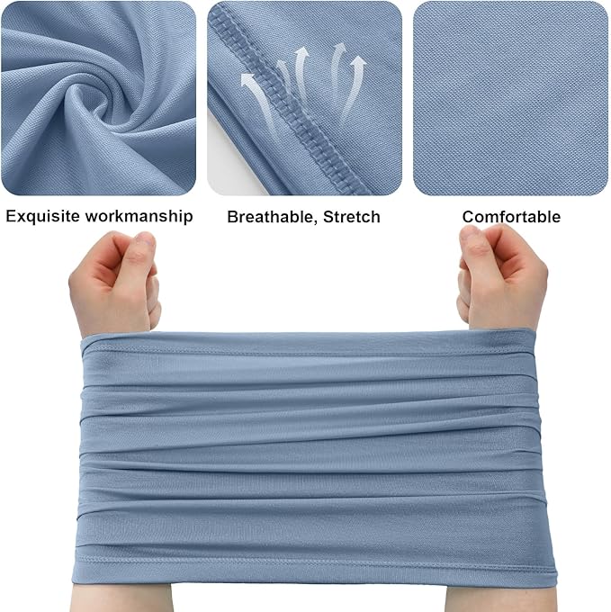 Geyoga 6 Pieces Summer UV Protection Cooling Neck Gaiter Face Clothing Neck Gaiter Mask Scarf Sunscreen Breathable Bandana