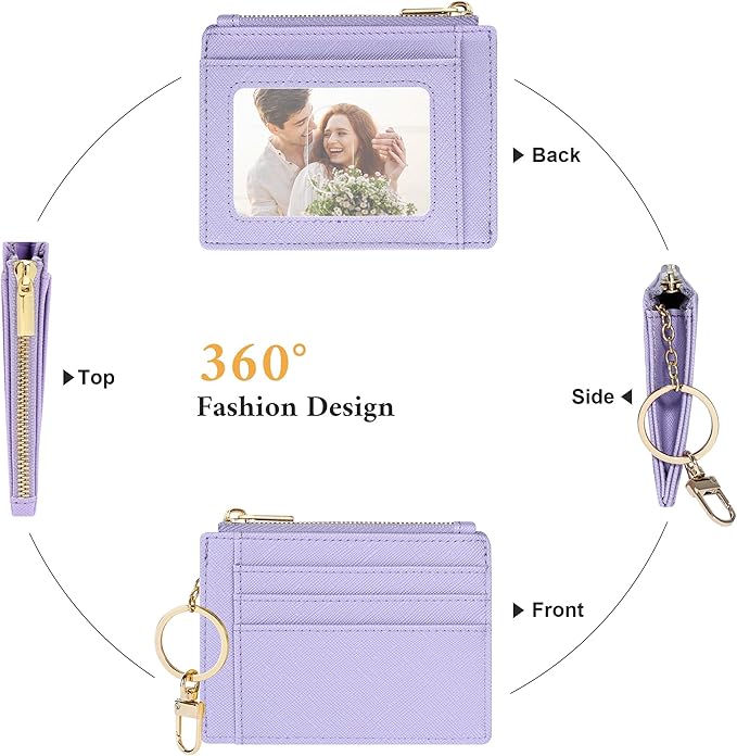 Sodsay Card Case Slim Front Pocket Wallet for Women Credit Card Holder with Keychain | Slim, Credit Card Holder, Front Pocket, with Keychain | Slim